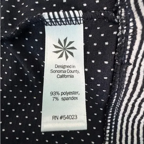 Athleta Navy Stripe Half-Zip Pullover Women’s M Athletic Athleisure Hoodie - Picture 5 of 5